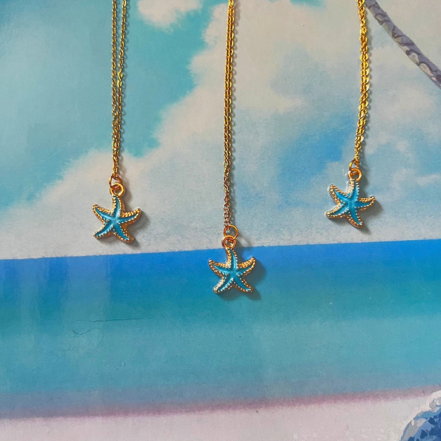Star light, beach girl, ocean jewelry, star fish,