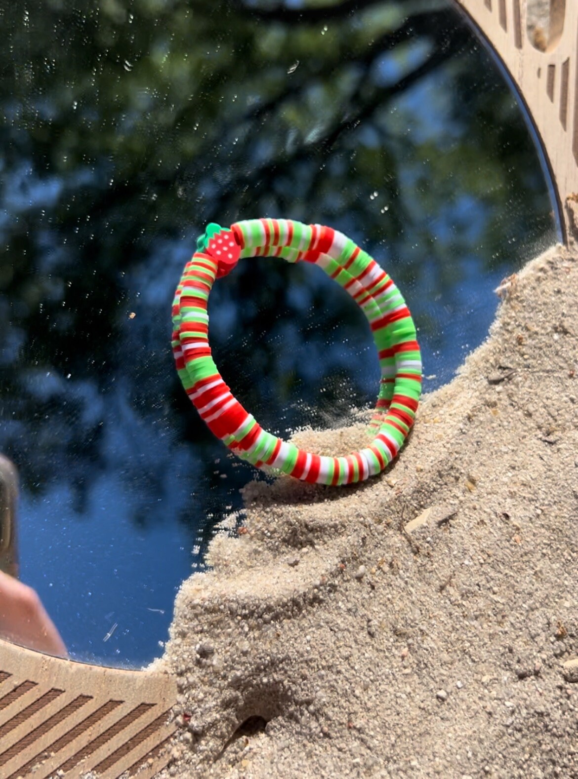 Berry Sweet, strawberry festival, clay bead bracelet, beach girl,VSCO, preppy summer jewelry