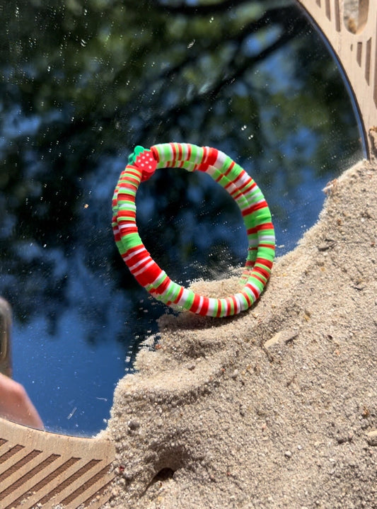 Berry Sweet, strawberry festival, clay bead bracelet, beach girl,VSCO, preppy summer jewelry