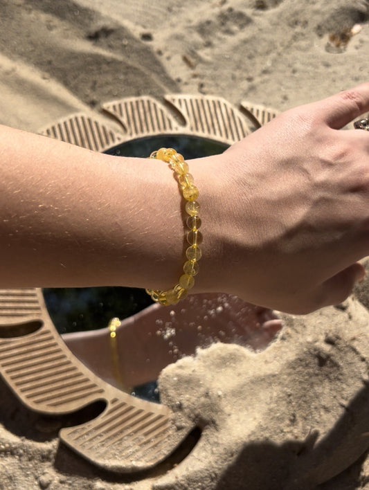 Citrine bead, boho, hippie, beach girl,VSCO, preppy summer jewelry